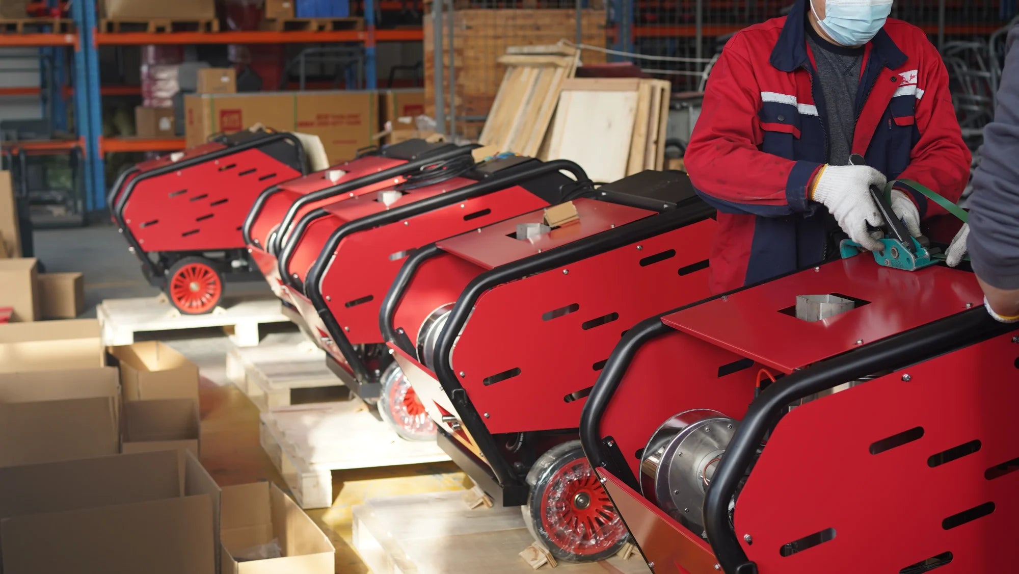 high-pressure washers packaging process